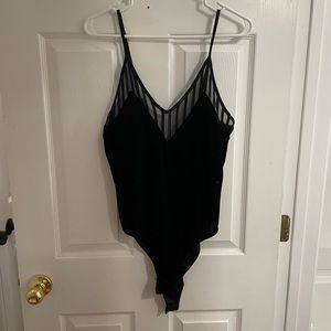 Topshop velvet body suit